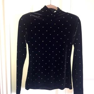 Bling black velvet turtleneck...winter perfect!